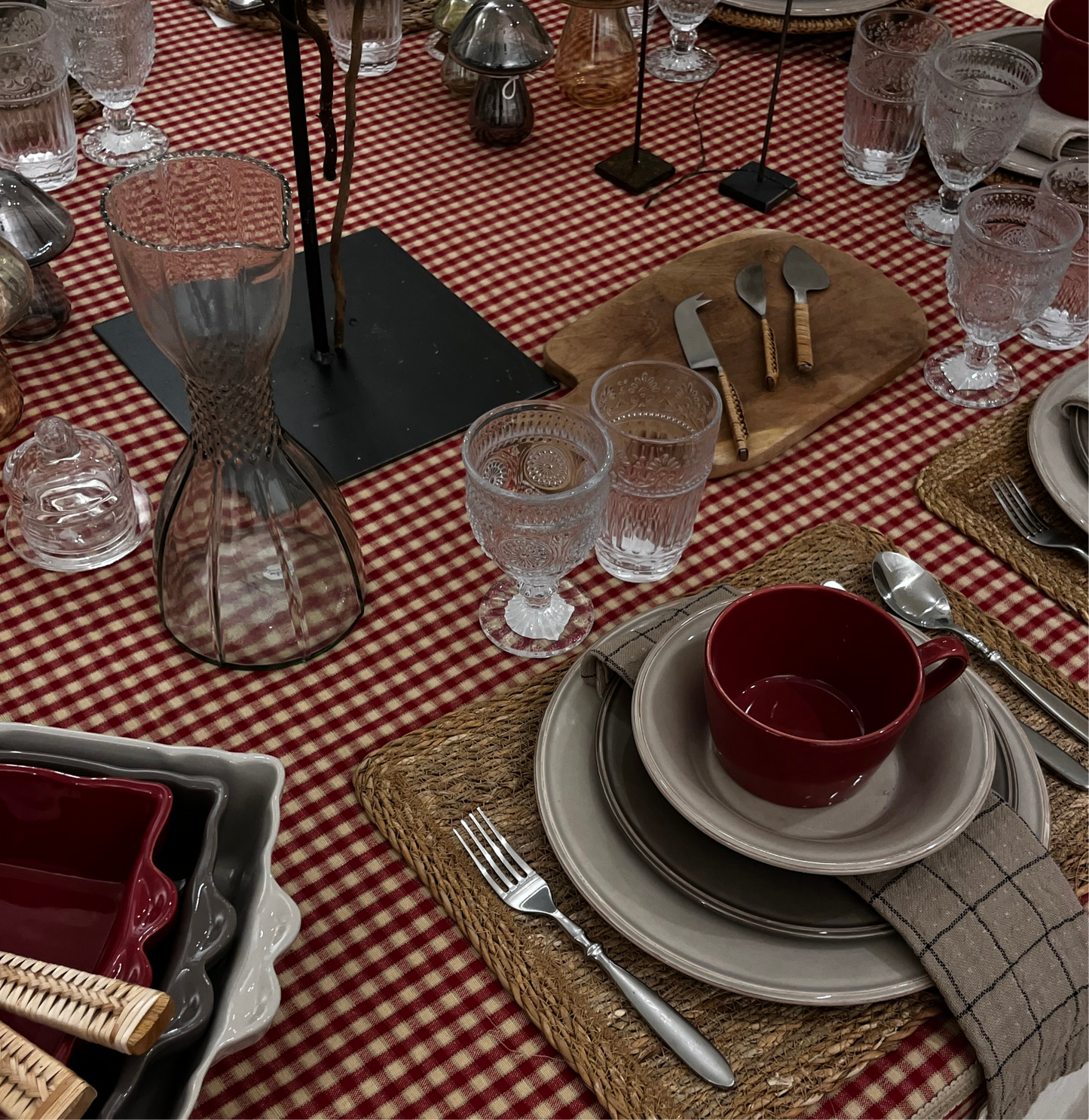 Mantel de cuadros vichy