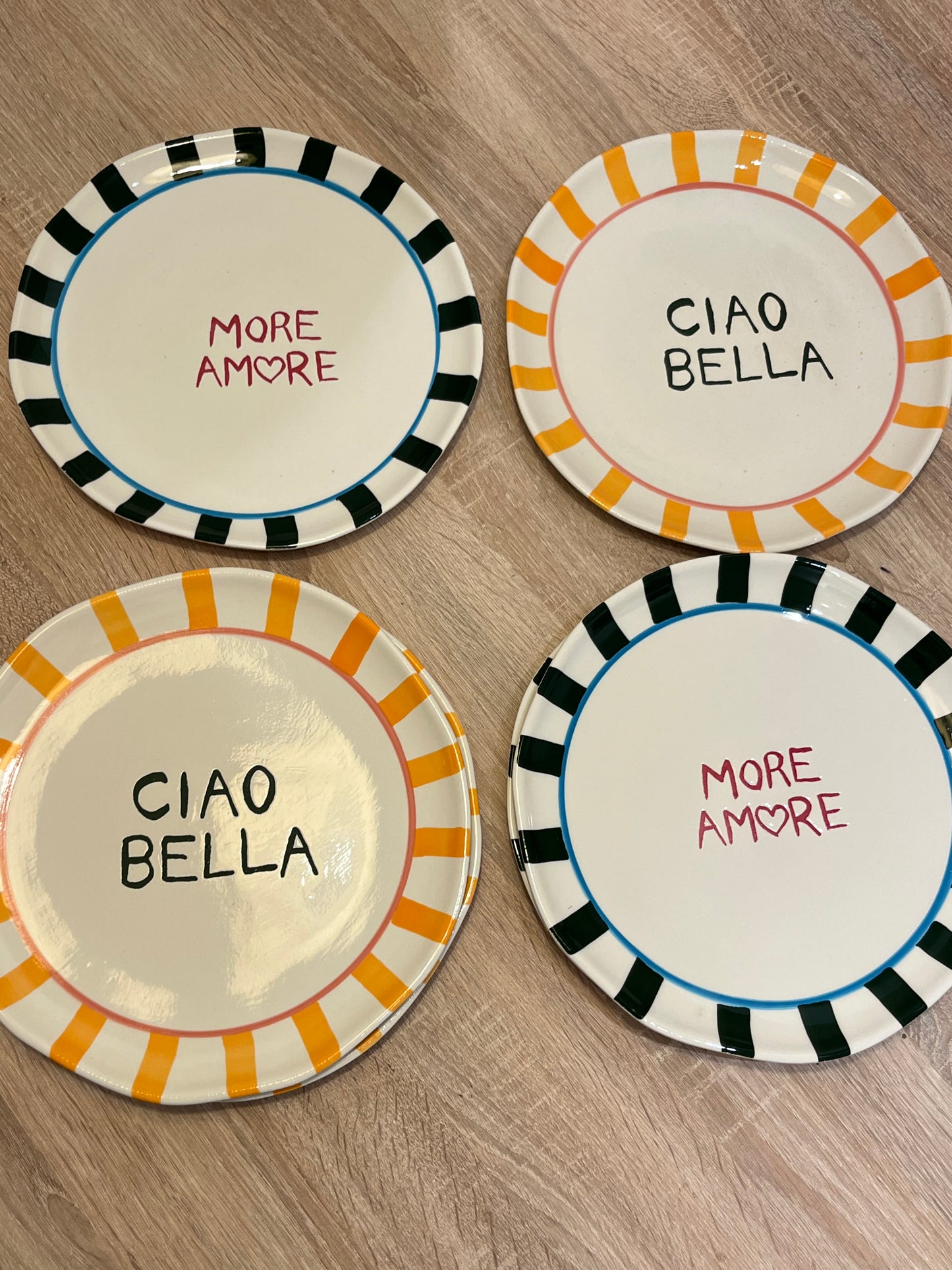 Set dos platos. AMORE/CIAO