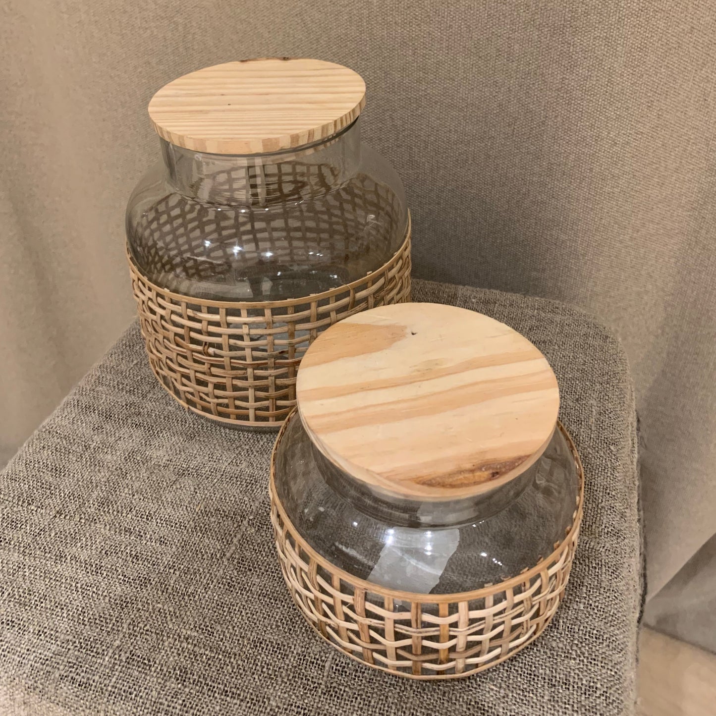 Tarros con trenzado natural