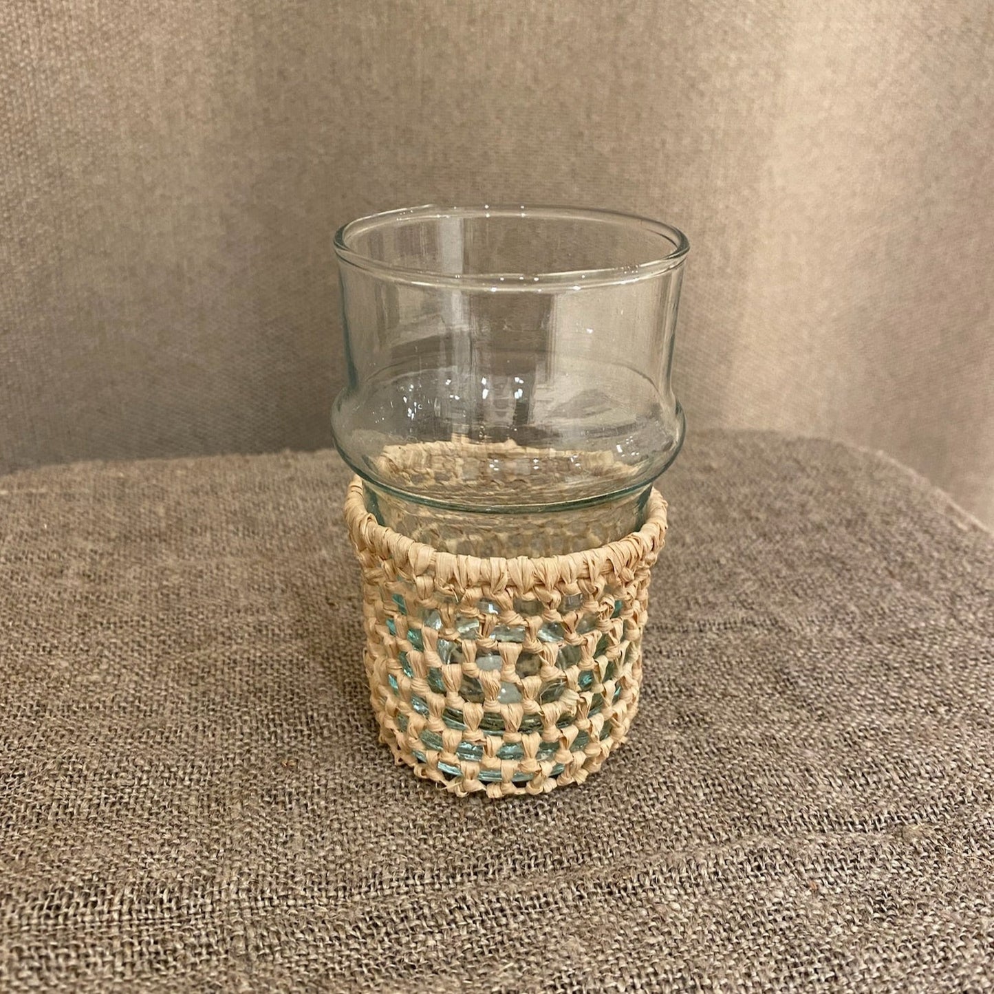 Vasos con trenzado natural