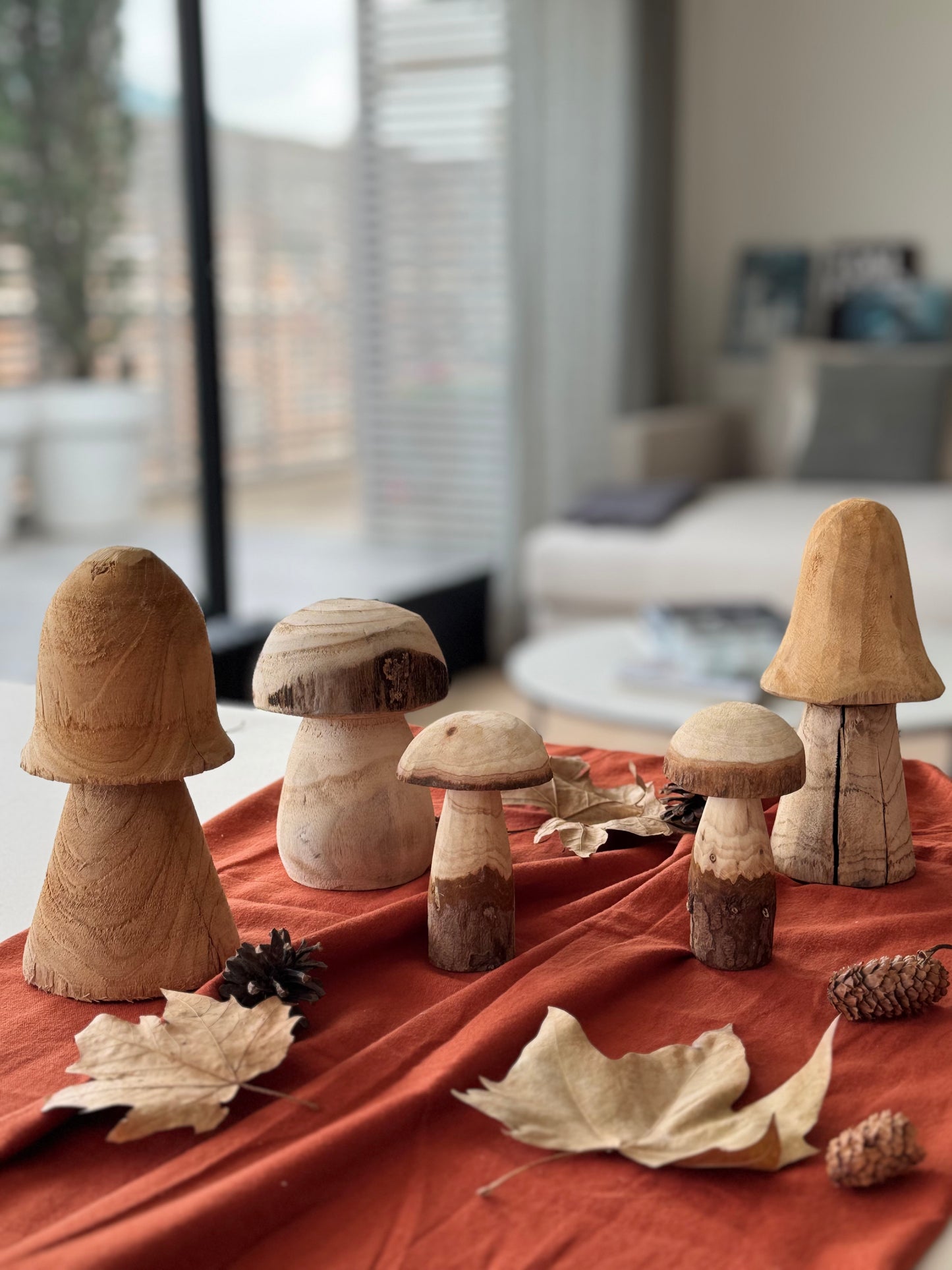 Setas decorativas, madera