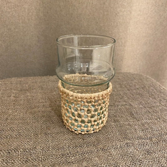 Vasos con trenzado natural